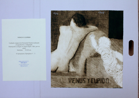 Fernando Puente obra gráfica, Venus y cupido
