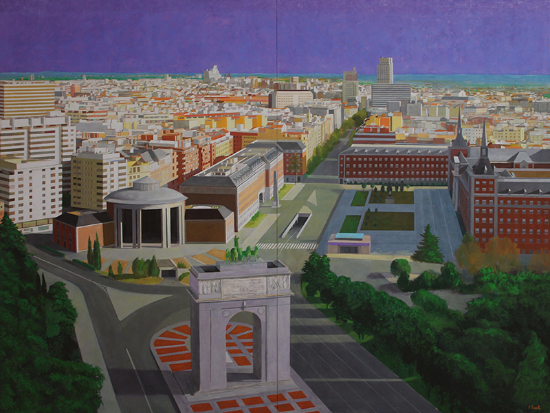 Pintura 'Metrópoli XII' de Fernando Puente, 195 x 260 cm