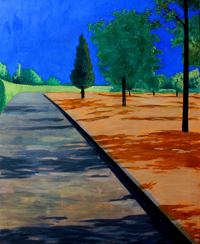 Pintura 'Parque nº2' de Fernando Puente, 100 x 81 cm