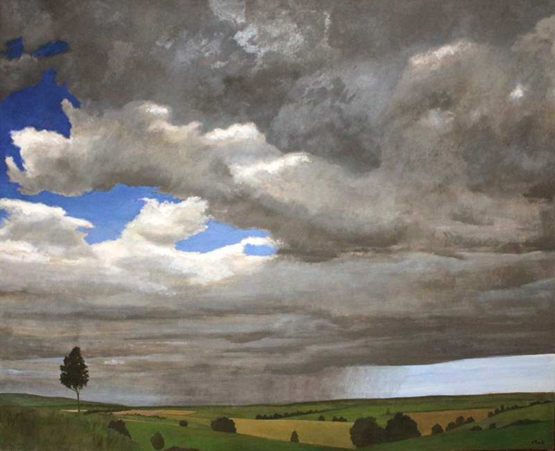 Pintura 'Persistencia de la lluvia nº1' de Fernando Puente, 130 x 162 cm